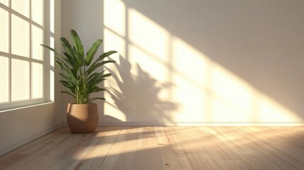 Sunny indoor space with plants