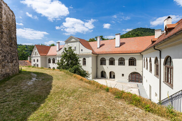 Fototapeta premium Modry Kamen Castle shining under the summer sun in Slovakia