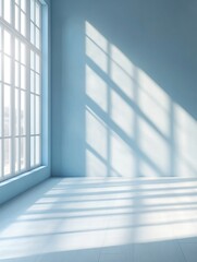 Morning light in a blue room