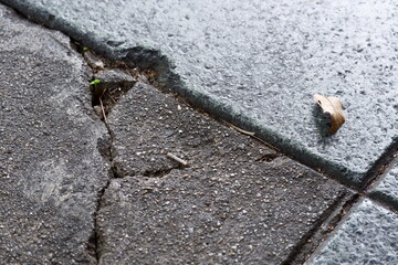 old asphalt road