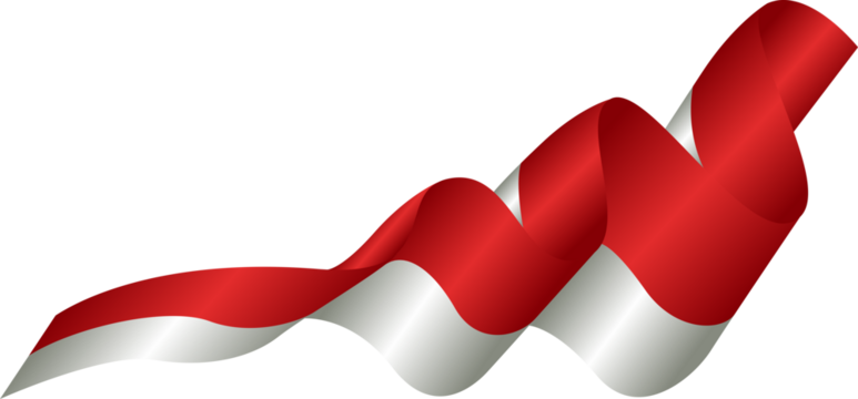 red and white ribbon - Powered by Adobe