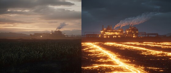 Farm Field Burning for Biofuel and Nighttime Power Plant Connection


