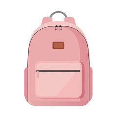 pink bag isolated on white