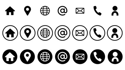 Trending web icon set. Vector website icon set like that web, mail, message, contact, globe, people, e-mail, internet. Regularly used icon set