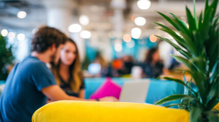 Vibrant creative coworking space fostering collaboration and innovation among professionals