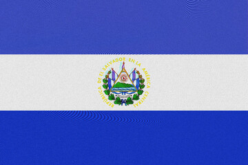 A textured rendition of the El Salvador flag showcases its distinct blue and white bands, centered with the national coat of arms, imbuing a sense of patriotism and cultural identity.