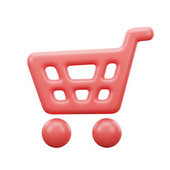 Shopping cart icon isolated on transparent background