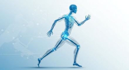 Anatomical study of human motion with transparent body for educational purpose