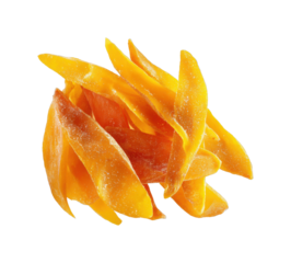 Delectable dried mango slices food market snack item bright