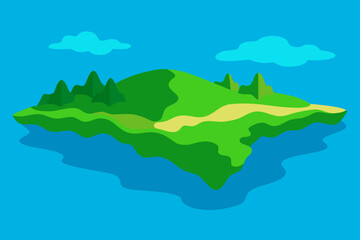 Obraz premium green landscape with mountains