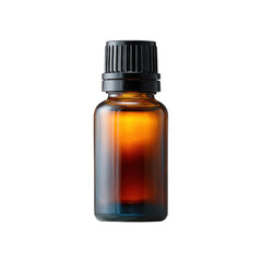 Amber Glass Bottle with Black Cap - Essential Oil Packaging Mockup