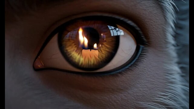 Hyper-Realistic CGI Close-Up of a Mythological Monkey King's Eye in Deep, Serene Contemplation
