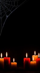 Spooky candlelight border