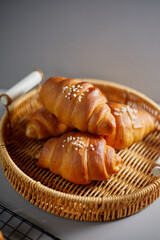 Japanese Croissant Shaped Salty Buttery Bread (Shio Pan)