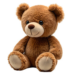 Obraz premium Plush Teddy Bear Toy Isolated on White Background