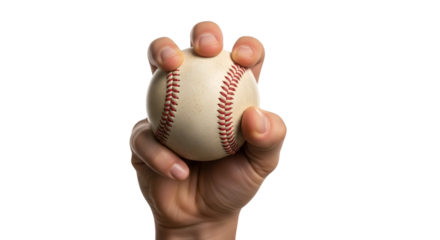 A Baseball Held Firmly in a Hand Ready to Throw.