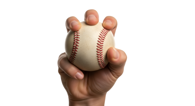 A Baseball Held Firmly in a Hand Ready to Throw.