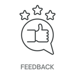 Feedback Simple Style Design Outline Symbol Illustration
