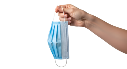 Hand Holding a Blue Surgical Mask Offering Protection and Safety.