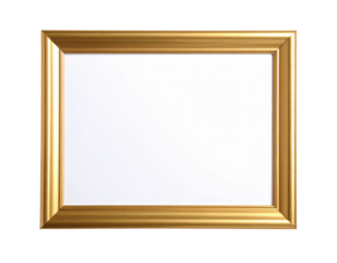 Classic rectangular picture frame with a simple curved profile and a brushed gold finish 1.