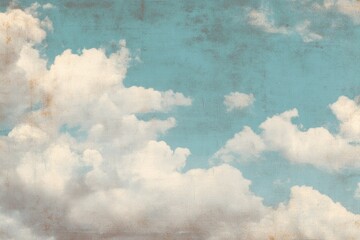 Vintage-toned sky with textured clouds