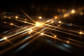 Network Lines and Lights, Futuristic, Abstract Technology, Dark Background