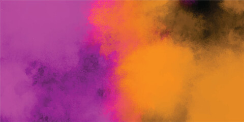 Fototapeta premium Abstract colorful watercolor background blending purple orange and dark tones suitable for artistic designs and creative projects