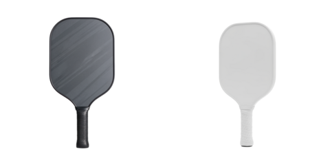 Pickleball paddle set with black and white paddles designed for competitive play and recreational sports enjoyment