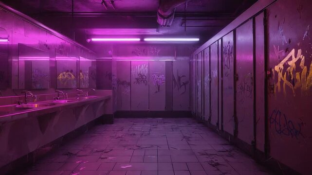 Bathrooms in a nightclub.
