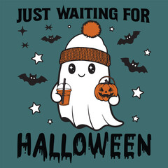 Halloween Ghost Comfort Colors EPS File, Cute Ghost Shirt, Womens Halloween, Cute Fall Shirt, Spooky Season Shirt, Gift For Halloween EPS File.