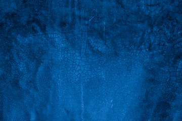 Old wall pattern texture cement blue dark abstract  blue color design are light with black gradient background.