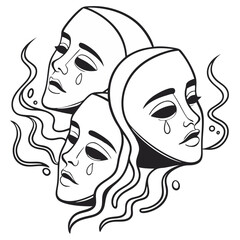 woman face silhouette