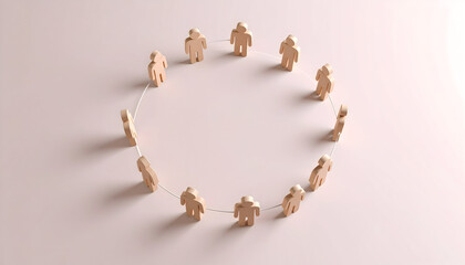 Business Team in Circle for Teamwork Concept