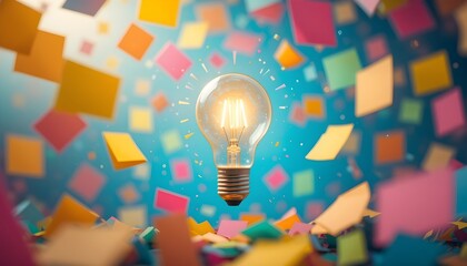 The discovery of innovation through Post-it notes and ideas.