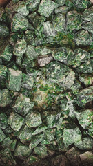 Green Stone with minerals texture 