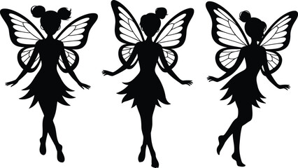 Fairy Silhouettes: Magical and Whimsical Fantasy Characters for Creative Crafts, Design, and Decorations