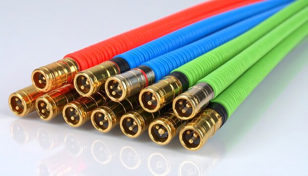 Colorful cables clustered together