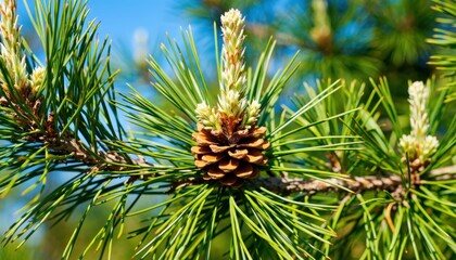 Exploring pine cone growth in nature close-up photography outdoor environment natural beauty