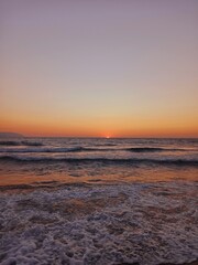 Obraz premium sunset over the beach