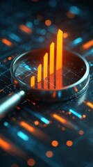 Modern Financial Data Visualization with Highlighted Growth Bars and Digital Analysis Tools