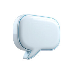 A blue speech bubble isolated on transparent background, representing communication and dialogue