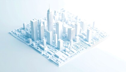 Fototapeta premium 3D model of a city