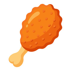 Vector art illustration of a fast food crispy fried chicken roll