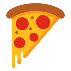 Vector art illustration of a fast food pizza slice