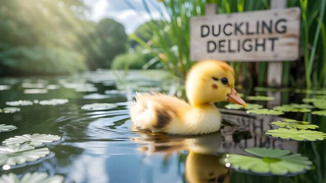duckling in the water
