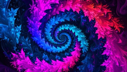 Abstract spiral design with vibrant colors