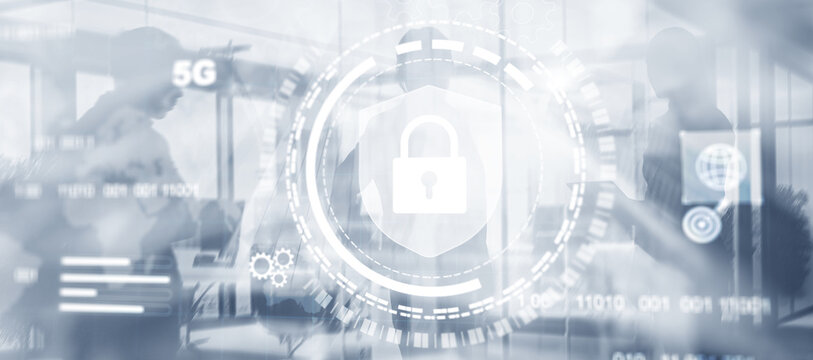 Cyber Security Encrypted Technology, Digital Information Protected Information privacy antivirus