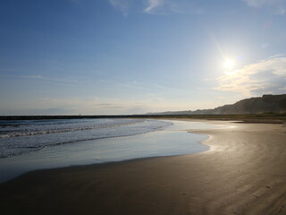 夕方の屛風ヶ浦海岸 千葉県銚子市 