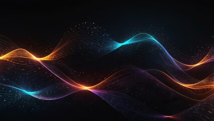 Corporate digital background with abstract luminous waves