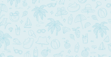 Obraz premium Travel and vacation theme background vector illustration